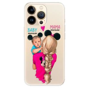 Odolné silikónové puzdro iSaprio - Mama Mouse Blonde and Boy - iPhone 13 Pro vyobraziť