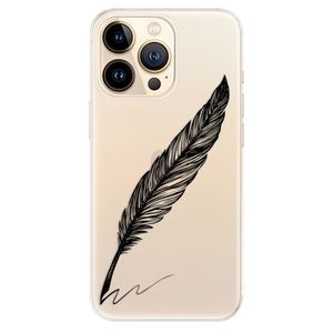 Odolné silikónové puzdro iSaprio - Writing By Feather - black - iPhone 13 Pro vyobraziť