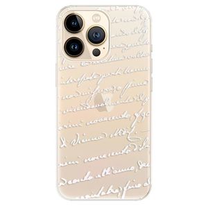 Odolné silikónové puzdro iSaprio - Handwriting 01 - white - iPhone 13 Pro vyobraziť