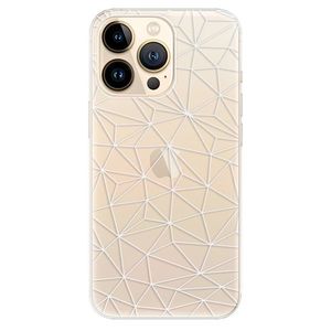 Odolné silikónové puzdro iSaprio - Abstract Triangles 03 - white - iPhone 13 Pro vyobraziť
