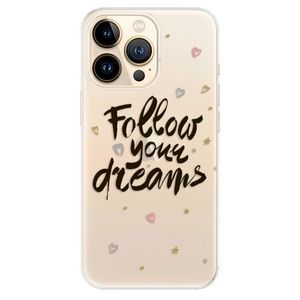 Odolné silikónové puzdro iSaprio - Follow Your Dreams - black - iPhone 13 Pro vyobraziť