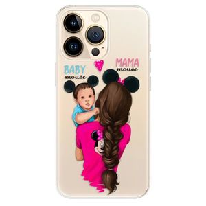 Odolné silikónové puzdro iSaprio - Mama Mouse Brunette and Boy - iPhone 13 Pro Max vyobraziť
