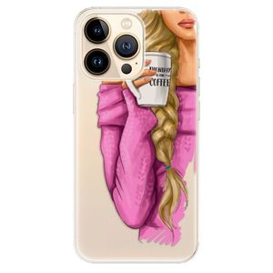 Odolné silikónové puzdro iSaprio - My Coffe and Blond Girl - iPhone 13 Pro Max vyobraziť