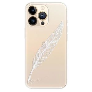 Odolné silikónové puzdro iSaprio - Writing By Feather - white - iPhone 13 Pro Max vyobraziť