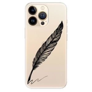 Odolné silikónové puzdro iSaprio - Writing By Feather - black - iPhone 13 Pro Max vyobraziť