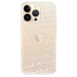 Odolné silikónové puzdro iSaprio - Handwriting 01 - white - iPhone 13 Pro Max vyobraziť