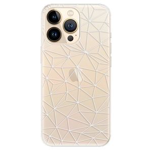 Odolné silikónové puzdro iSaprio - Abstract Triangles 03 - white - iPhone 13 Pro Max vyobraziť