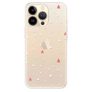Odolné silikónové puzdro iSaprio - Abstract Triangles 02 - white - iPhone 13 Pro Max vyobraziť