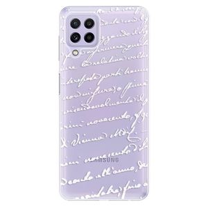 Odolné silikónové puzdro iSaprio - Handwriting 01 - white - Samsung Galaxy A22 vyobraziť