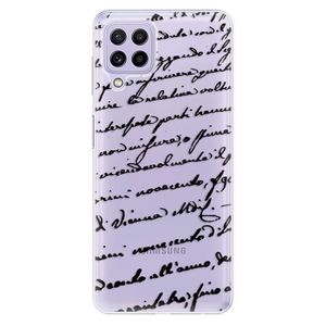 Odolné silikónové puzdro iSaprio - Handwriting 01 - black - Samsung Galaxy A22 vyobraziť