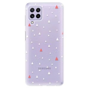 Odolné silikónové puzdro iSaprio - Abstract Triangles 02 - white - Samsung Galaxy A22 vyobraziť