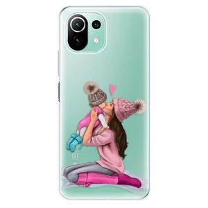 Odolné silikónové puzdro iSaprio - Kissing Mom - Brunette and Girl - Xiaomi Mi 11 Lite vyobraziť