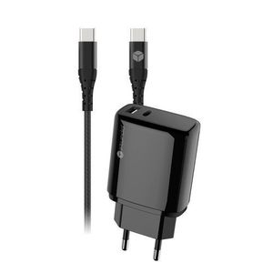 Nabíjačka Sturdo 2A USB a USB-C 15W + Kábel USB-C Quick Charge 1m Čierna vyobraziť