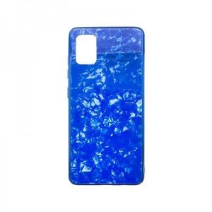 Samsung Galaxy A51 modré sklenené plastové puzdro, Marble Glass vyobraziť