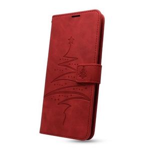 Puzdro Mezzo Book Samsung Galaxy A22 A225 4G vzor vianočný strom - červené vyobraziť