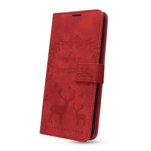 Puzdro Mezzo Book Samsung Galaxy A22 A225 4G vzor merry christmas - červené vyobraziť