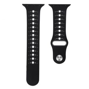 BStrap Silicone Sport remienok na Apple Watch 38/40/41mm, Black Gray (SAP007C02) vyobraziť