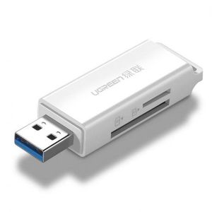 Ugreen CM104 USB čítačka kariet SD / microSD, biela (40753) vyobraziť