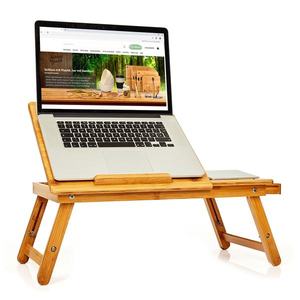 Blumfeldt Podnos do postele, sklopný, stolík notebook, výškovo nastaviteľný, 54 × 21 – 29 × 35 cm (Š × V × H), bambus vyobraziť