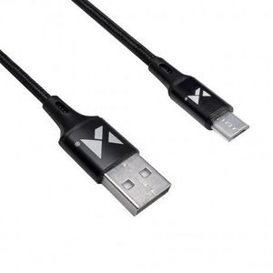 MG kábel USB / micro USB 2.4A 2m, čierny (WUC-M2B) vyobraziť