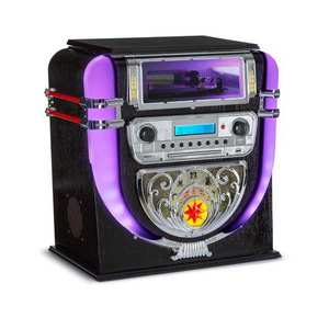 Auna Graceland Mini, Jukebox, CD prehrávač, prehrávač platní, DAB+/FM rádio, LED vyobraziť