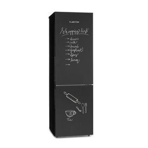 Klarstein Miro XL, chladnička s mrazničkou, 180/69 l, F, tabuľová predná časť, čierna vyobraziť