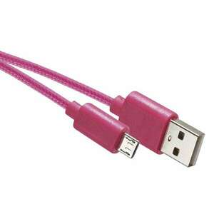 EMOS SM7006P TEXT. KABEL USB 2.0 A/M - MICRO B/M 1M RUZOVY vyobraziť
