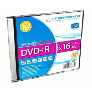ESPERANZA DVD+R SLIM JEWEL CASE 1 4, 7 GB 16X vyobraziť