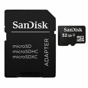 SANDISK MICROSDHC CARD 32 GB + ADAPTER - HAMA 108097 vyobraziť