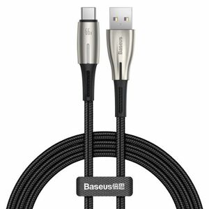Baseus Water Drop-shaped kábel USB / USB-C 66W 6A 1m, čierny (CATSD-M01) vyobraziť