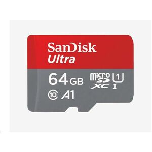 SanDisk MicroSDXC karta 64GB Ultra (120 MB/s, A1 Class 10 UHS-I, Android) + adaptér vyobraziť
