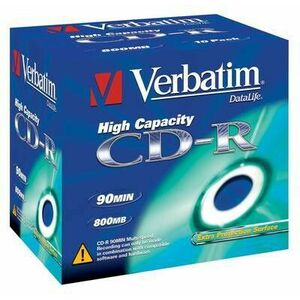 VERBATIM CD-R(10-Pack)Jewel/EP/DL/40x/90min/800MB vyobraziť