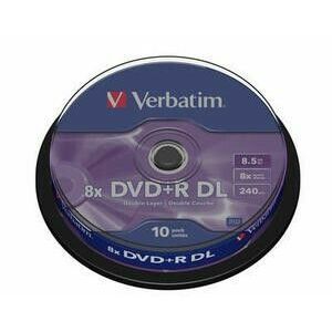 VERBATIM DVD+R(10-pack) Double layer/8x/8.5GB/spindle vyobraziť