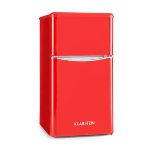 Klarstein Monroe Red, kombinovaná chladnička, 61/24 l, energet. trieda F, Retrolook, červená vyobraziť