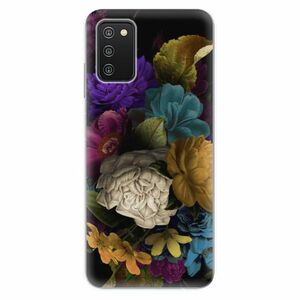 Odolné silikónové puzdro iSaprio - Dark Flowers - Samsung Galaxy A03s vyobraziť