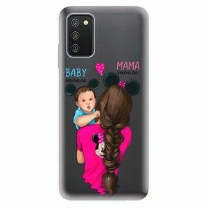 Odolné silikónové puzdro iSaprio - Mama Mouse Brunette and Boy - Samsung Galaxy A03s vyobraziť
