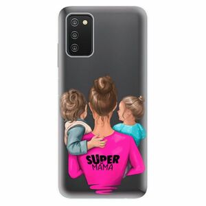 Odolné silikónové puzdro iSaprio - Super Mama - Boy and Girl - Samsung Galaxy A03s vyobraziť