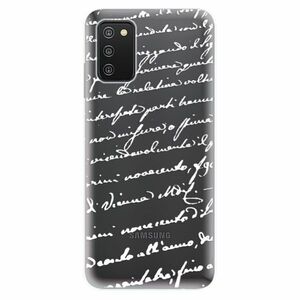 Odolné silikónové puzdro iSaprio - Handwriting 01 - white - Samsung Galaxy A03s vyobraziť