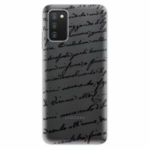 Odolné silikónové puzdro iSaprio - Handwriting 01 - black - Samsung Galaxy A03s vyobraziť