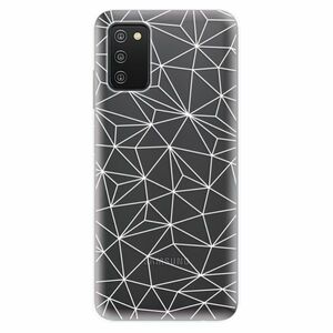 Odolné silikónové puzdro iSaprio - Abstract Triangles 03 - white - Samsung Galaxy A03s vyobraziť