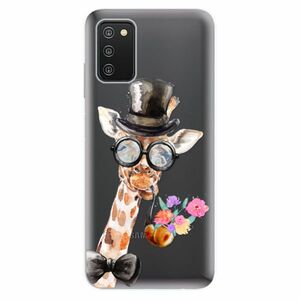 Odolné silikónové puzdro iSaprio - Sir Giraffe - Samsung Galaxy A03s vyobraziť