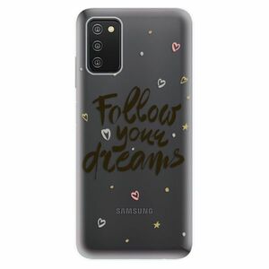 Odolné silikónové puzdro iSaprio - Follow Your Dreams - black - Samsung Galaxy A03s vyobraziť