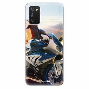 Odolné silikónové puzdro iSaprio - Motorcycle 10 - Samsung Galaxy A03s vyobraziť