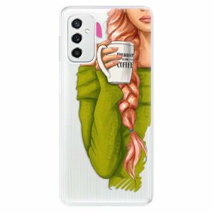Odolné silikónové puzdro iSaprio - My Coffe and Redhead Girl - Samsung Galaxy M52 5G vyobraziť