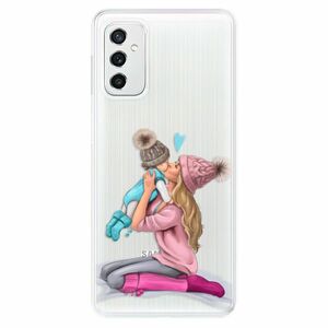 Odolné silikónové puzdro iSaprio - Kissing Mom - Blond and Boy - Samsung Galaxy M52 5G vyobraziť
