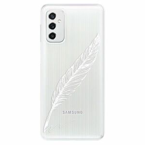 Odolné silikónové puzdro iSaprio - Writing By Feather - white - Samsung Galaxy M52 5G vyobraziť