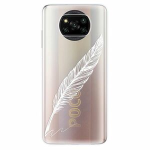 Odolné silikónové puzdro iSaprio - Writing By Feather - white - Xiaomi Poco X3 Pro / X3 NFC vyobraziť