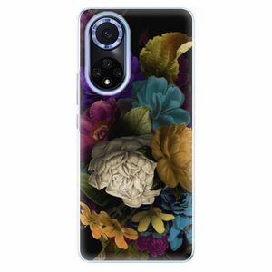 Odolné silikónové puzdro iSaprio - Dark Flowers - Huawei Nova 9 vyobraziť