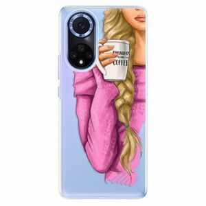 Odolné silikónové puzdro iSaprio - My Coffe and Blond Girl - Huawei Nova 9 vyobraziť