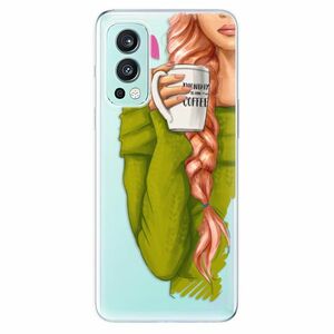 Odolné silikónové puzdro iSaprio - My Coffe and Redhead Girl - OnePlus Nord 2 5G vyobraziť